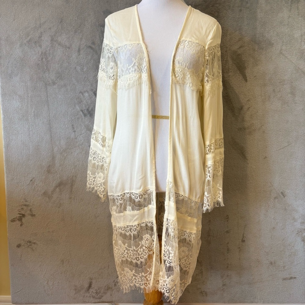 Rue21 Boho Bohemian Lace Feminine Cardigan Sz S/M